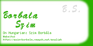 borbala szim business card